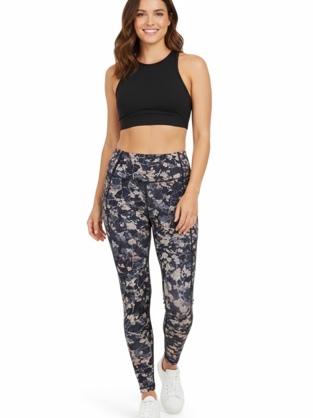 Lululemon s High rise leggings pocket size 4 black pink ecru athletics